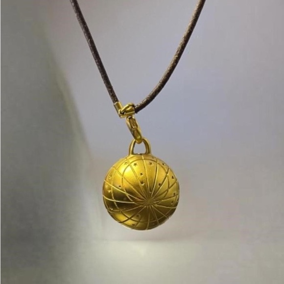 Authentic Hermes Limited Edition Zodiac Globe Pendant Locket In Gold Tone - Picture 2 of 14